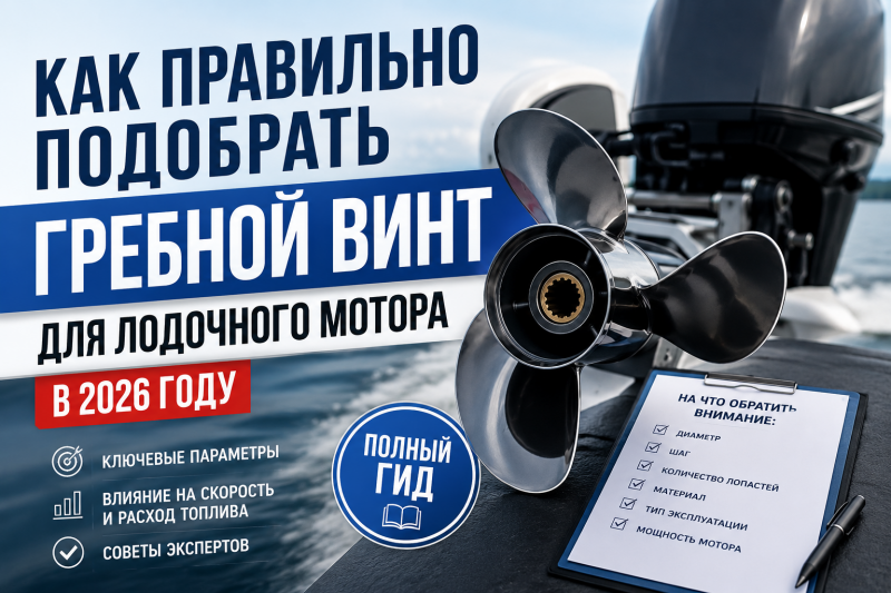Как правильно подобрать гребной винт для лодочного мотора в 2026 году: полный гид