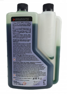 Масло SUMITACHI 2-STROKE ENGINES OIL TC-W3 1L С ДОЗАТОРОМ