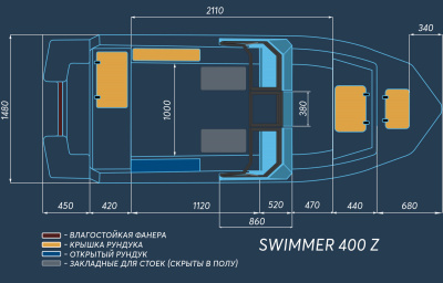 Лодка SWIMMER 400 Z